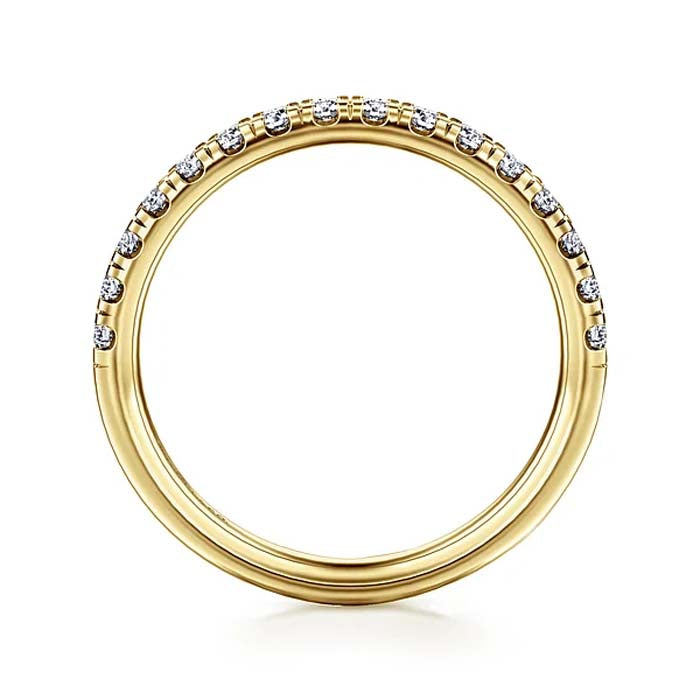 Gabriel & Co Diamond Wedding Band in 14K Yellow Gold