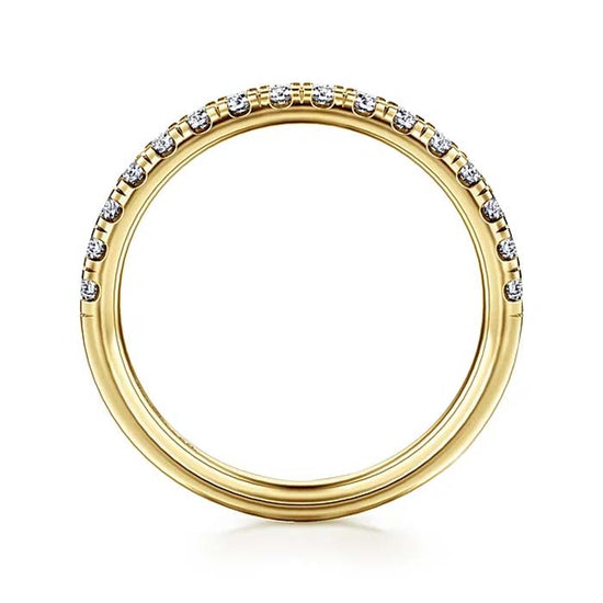 Gabriel & Co Diamond Wedding Band in 14K Yellow Gold