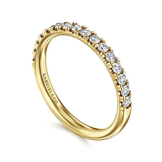 Gabriel & Co Diamond Wedding Band in 14K Yellow Gold