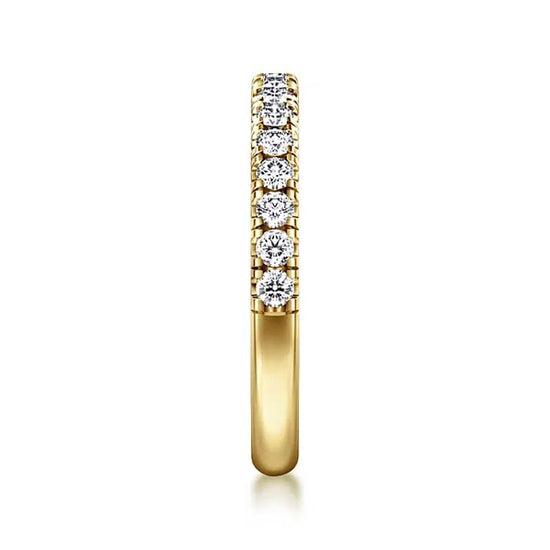 Gabriel & Co Diamond Wedding Band in 14K Yellow Gold