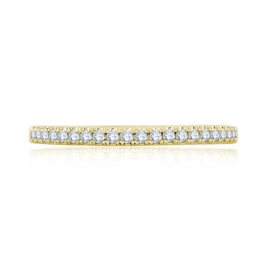 A. Jaffe French Pave' Diamond Wedding Band in 14K Yellow Gold