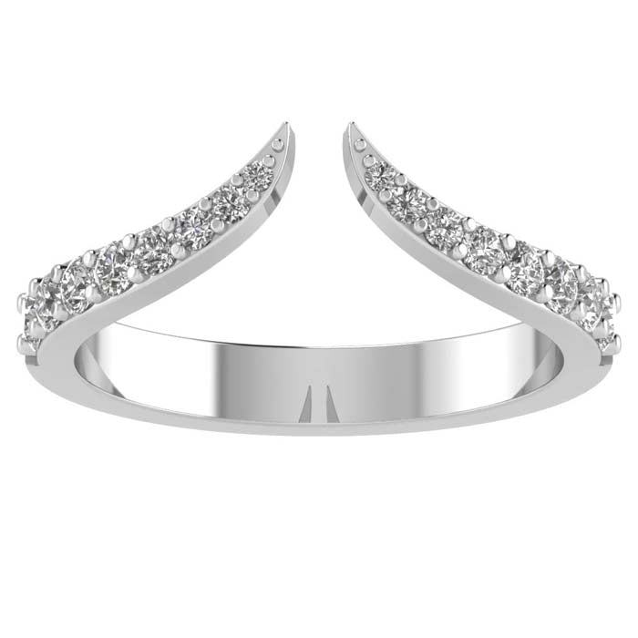 Mountz Collection Viper Tiara Wedding Band in 14K White Gold