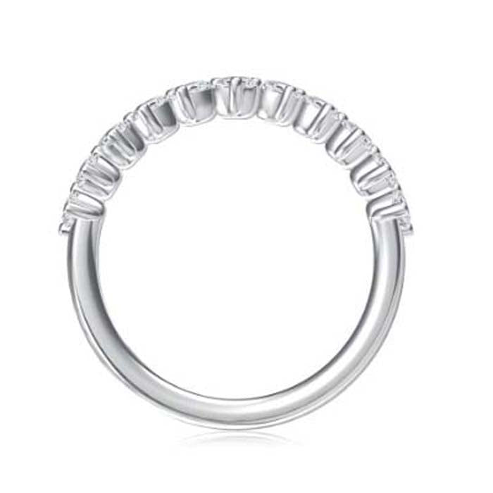 A. Jaffe Curved Diamond Wedding Band in 14K White Gold