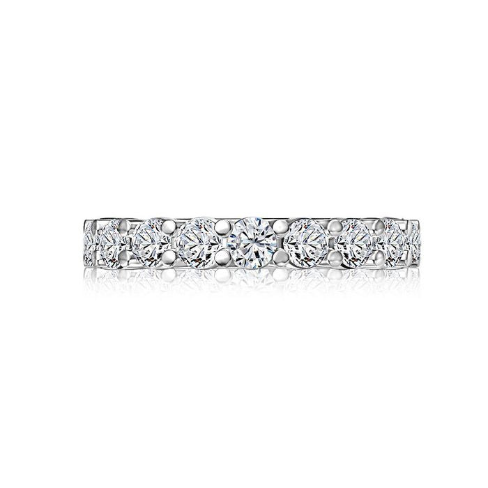 A. Jaffe Shared Prong Wedding Band in 14K White Gold