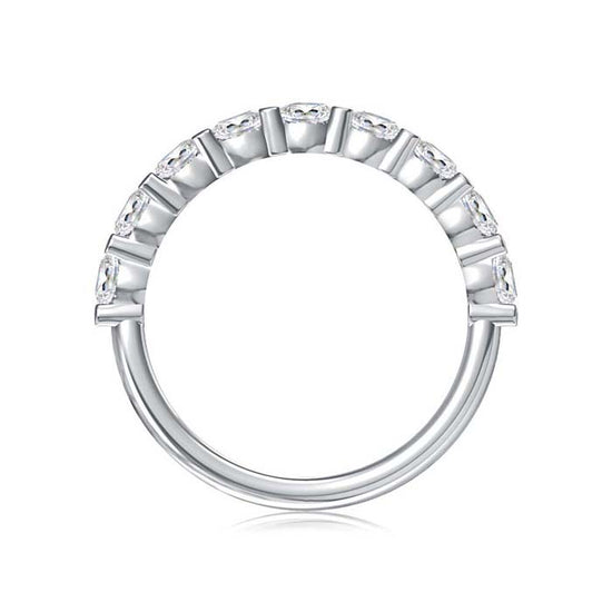 A. Jaffe Shared Prong Wedding Band in 14K White Gold