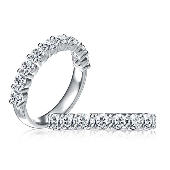 A. Jaffe Shared Prong Wedding Band in 14K White Gold