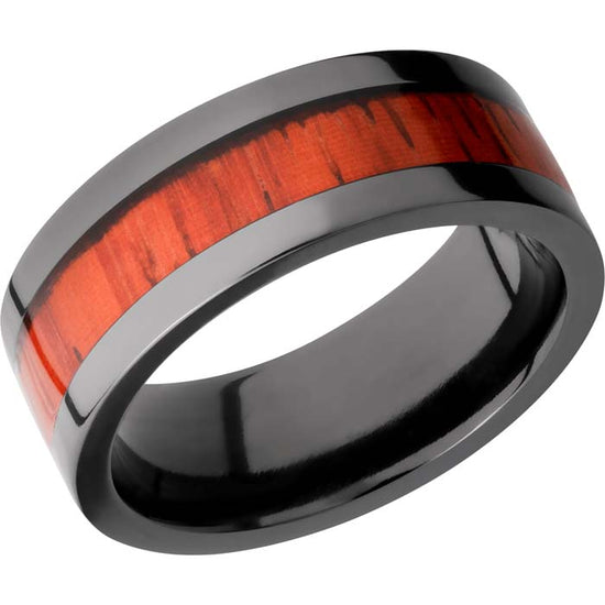 Lashbrook 8MM Hardwood Wedding Band in Zirconium