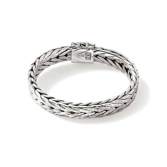 John Hardy Slim Hammered Silver Bracelet in Sterling Silver