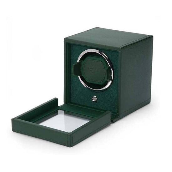 Wolf Designs Green Cub Single Watch Winder with Cover