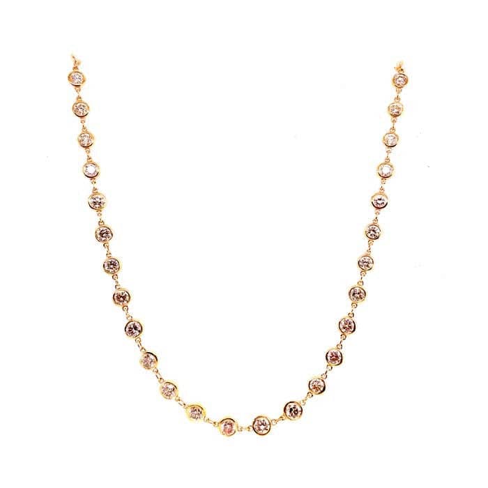 Mountz Collection 6.5CTW 20" Diamonds by the Yard Necklace in 14K Yellow Gold