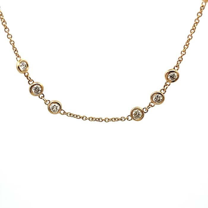 Mountz Collection 18" 2.0CTW Diamond By the Yard Necklace in 14K Yellow Gold