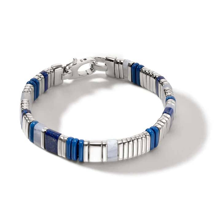 John Hardy Blue Colorblock Bracelet in Sterling Silver