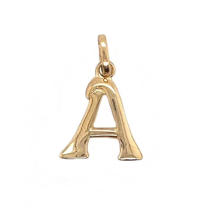 Estate "A" Charm in 14K Yellow Gold