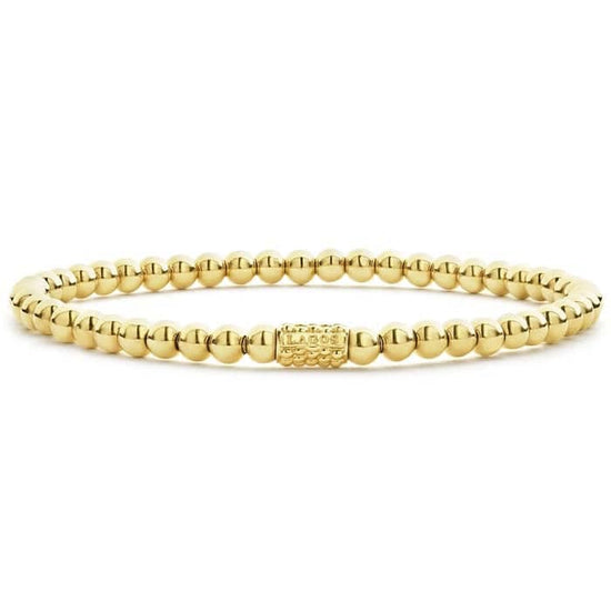 LAGOS 4MM Beaded Stretch Bracelet in 18K Yellow Gold