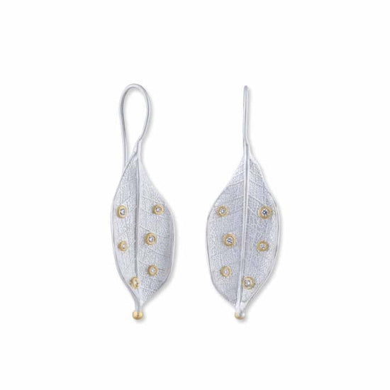 Lika Behar Machka Park Large Earrings with Diamonds in Sterling Silver and 24K Yellow Gold