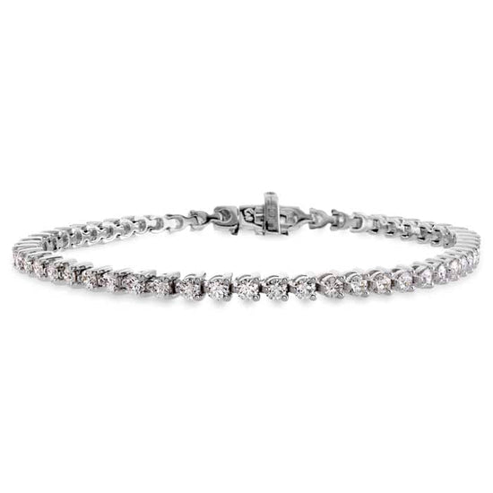 Hearts On Fire 4.50-5.10CTW Temptation Three-Prong Bracelet in 18K White Gold