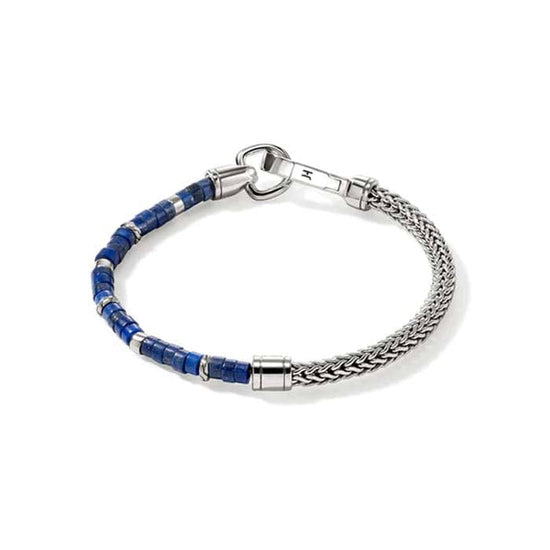 John Hardy 4MM Lapis Heishi Chain Bracelet in Sterling Silver