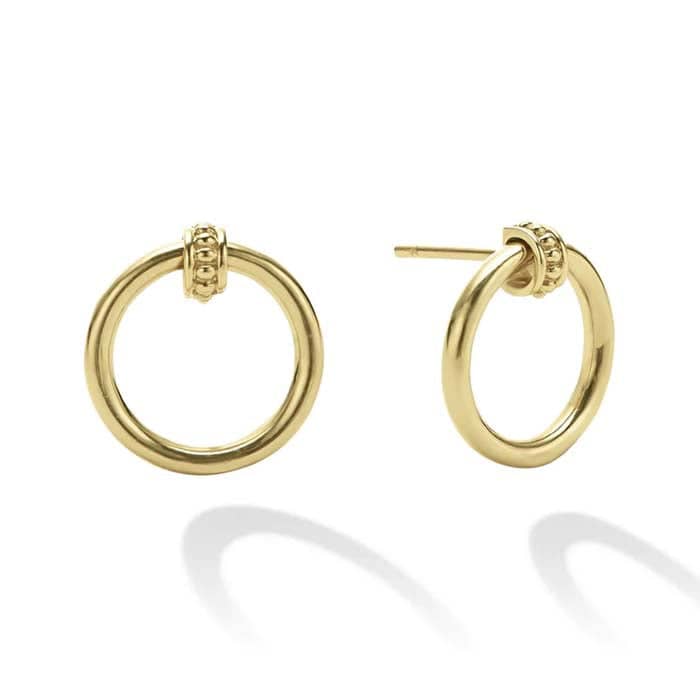 LAGOS Gold Circle Stud Earrings in 18K Yellow Gold