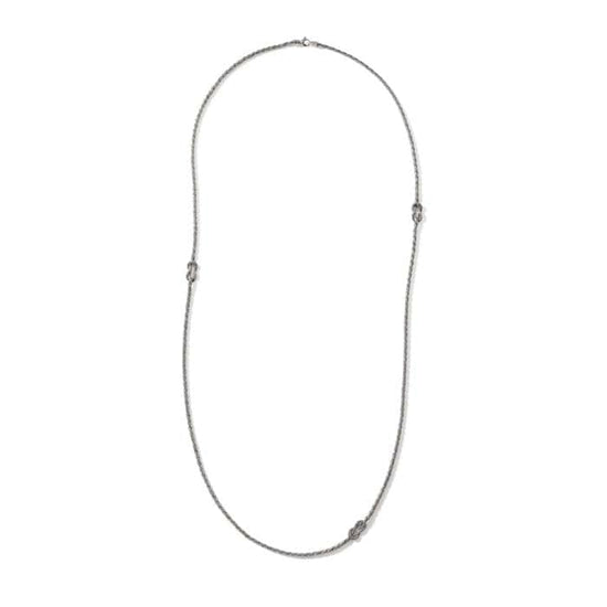 John Hardy Love Knot Twisted Chain Neckace in Sterling Silver