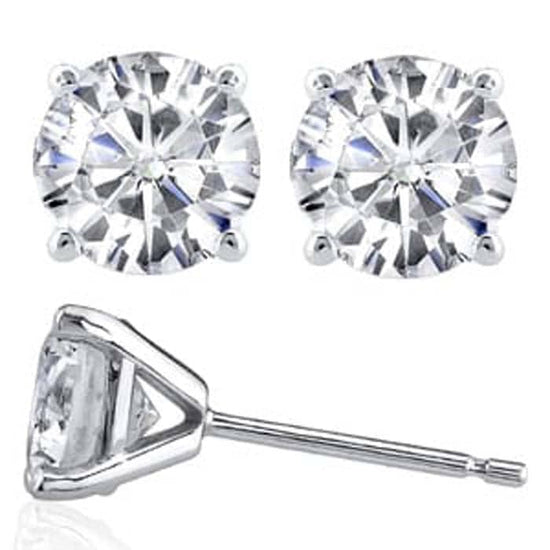 Mountz Collection 4.03CTW Diamond Stud Earrings in 14K White Gold