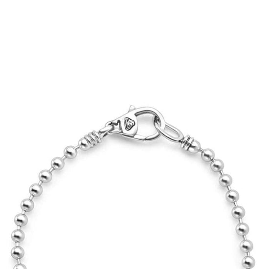 LAGOS Caviar Spark Diamond Bar Ball Chain Bracelet in Sterling Silver