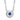 Shy Creation "Eden Collection" Sapphire and Diamond Pendant Necklace in 14K White Gold