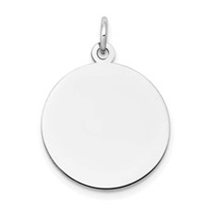 Mountz Collection Round Disc Charm in Sterling Silver