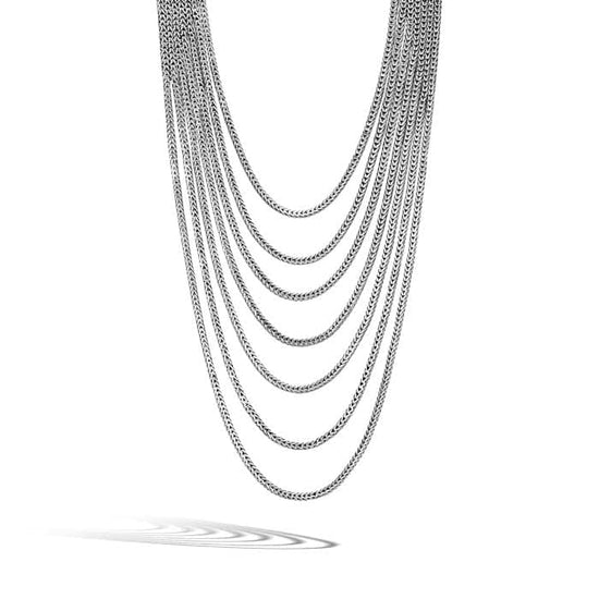 John Hardy Classic Chain Rata Multi-Row Necklace in Sterling Silver