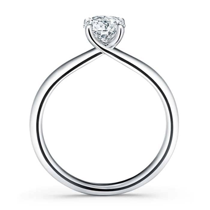 Hearts On Fire 1.0CT Vela Solitaire Complete Engagement Ring in Platinum