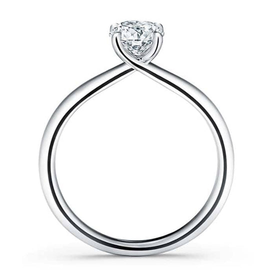 Hearts On Fire 1.0CT Vela Solitaire Complete Engagement Ring in Platinum