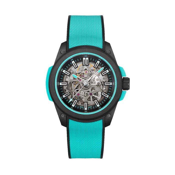 NORQAIN 42mm Independence Wild ONE Skeleton Automatic Watch in Turquoise
