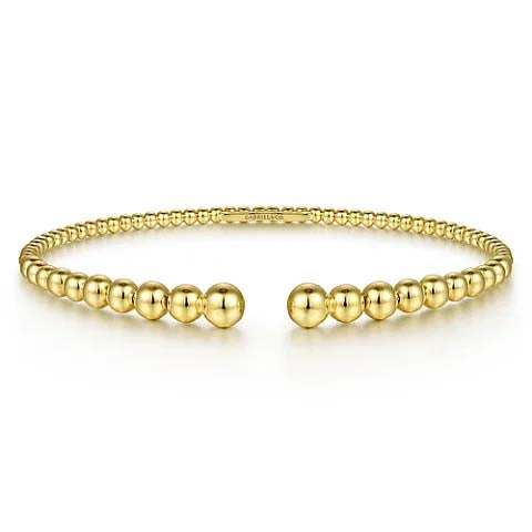 Gabriel & Co. Bujukan Open Bangle in 14K Yellow Gold