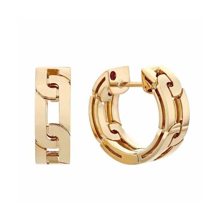 Roberto Coin Navarra Huggie Earrings in 18K Yellow Gold