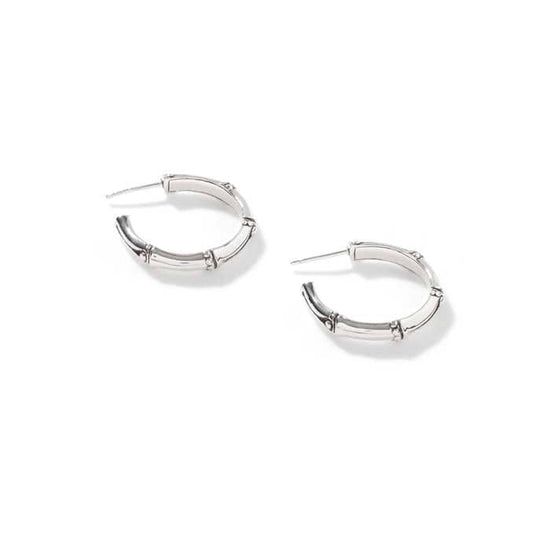 John Hardy Bamboo Small Hoop Earrings in Sterling Silver