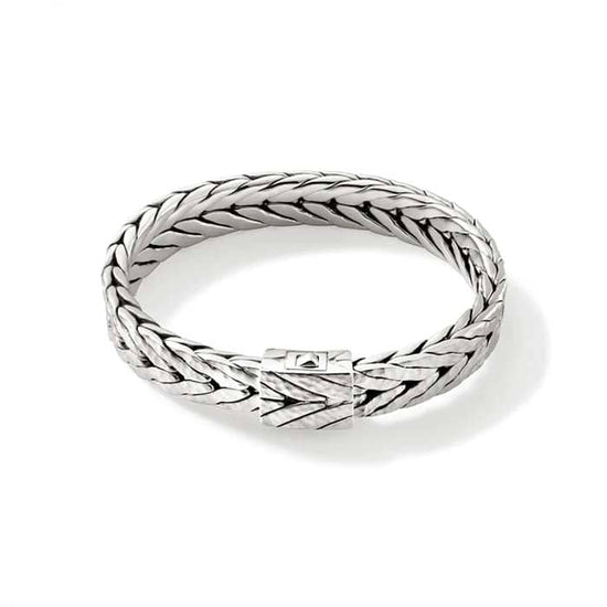 John Hardy Slim Hammered Silver Bracelet in Sterling Silver