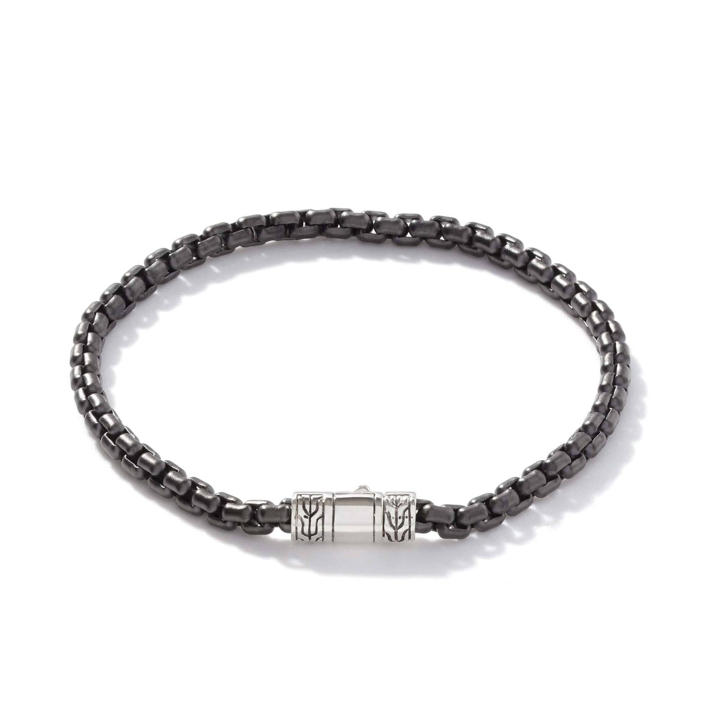 John Hardy Men's Black PVD 4MM Box Chain Sterling Silver Bracelet