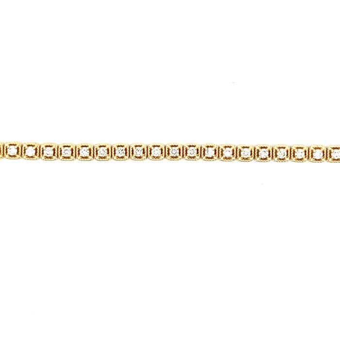 Mountz Collection 1.85CTW 7" Diamond Straightline Bracelet in 14K Yellow Gold