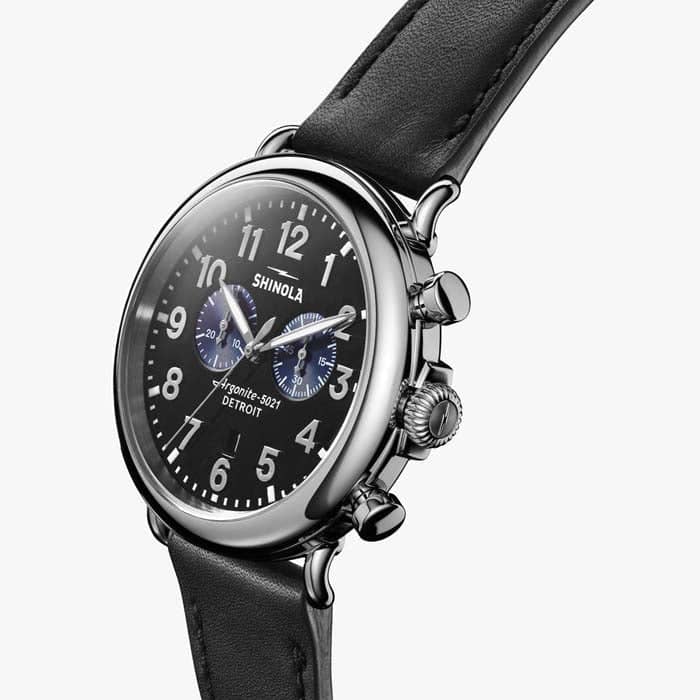 Shinola 47MM Runwell Chronograph Watch in Stainless Steel