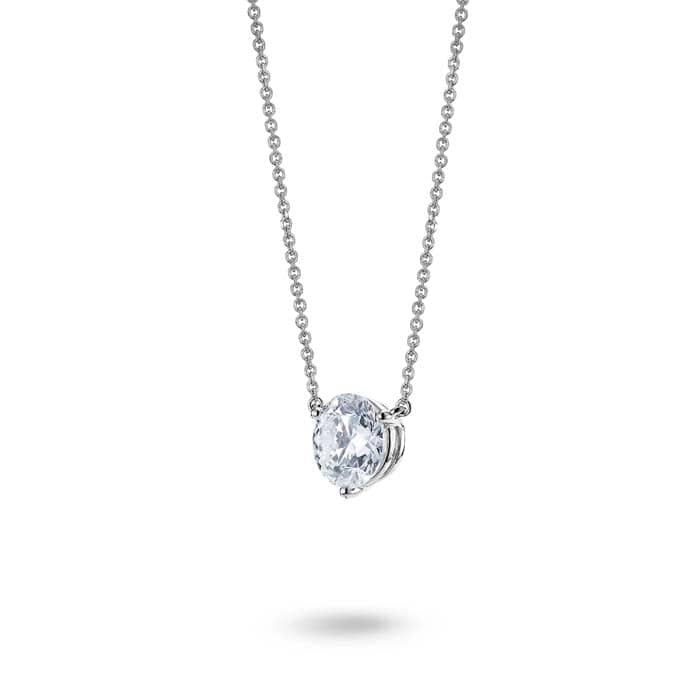 Lightbox Lab Grown 1.5CT Diamond Solitaire Pendant in 14K White Gold