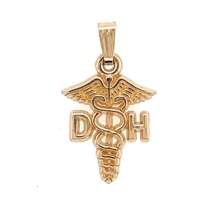 Estate Dental Hygienist Medical Symbol Charm in 14K Yellow Gold