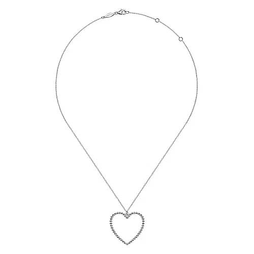 Gabriel & Co. Bujukan Heart Necklace in Sterling Silver