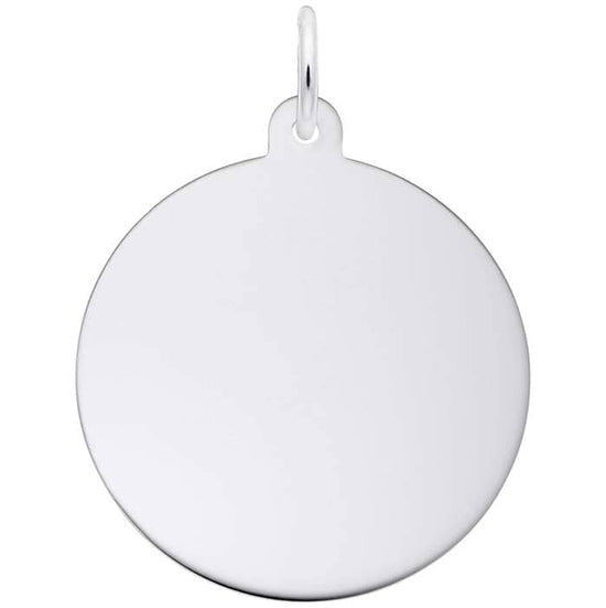 Rembrandt Large Round Disc Charm in Sterling Silver