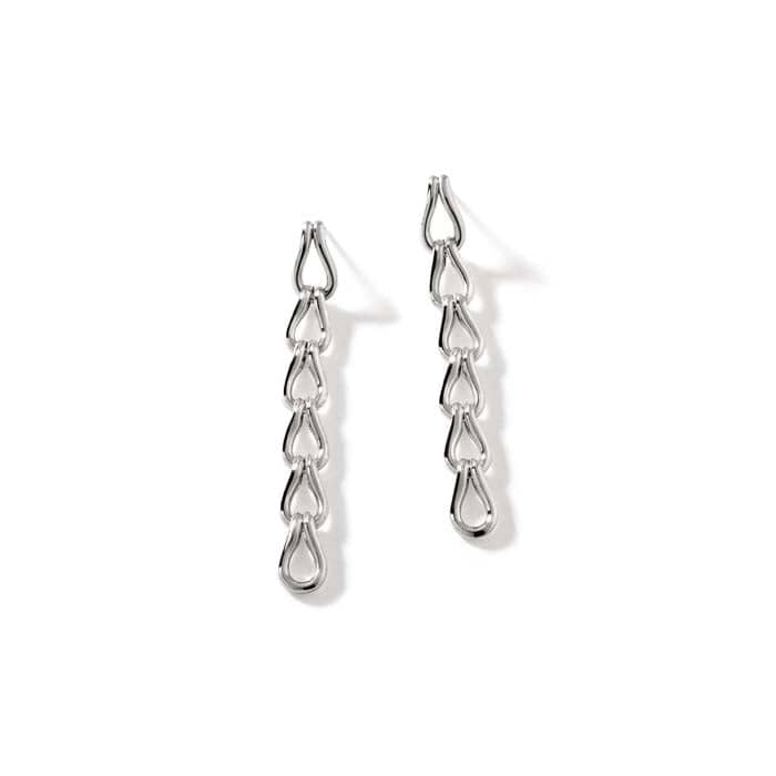 John Hardy Surf Link Drop Earring in Sterling Silver