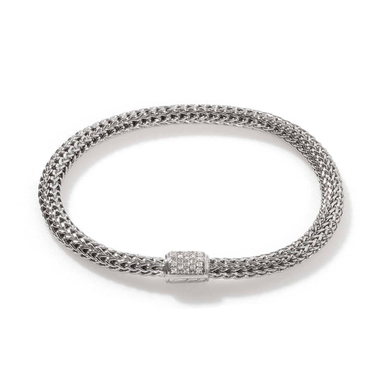 John Hardy 5MM Diamond Pavé Classic Chain Bracelet in Sterling Silver