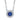 Shy Creation "Eden Collection" Sapphire and Diamond Pendant Necklace in 14K White Gold