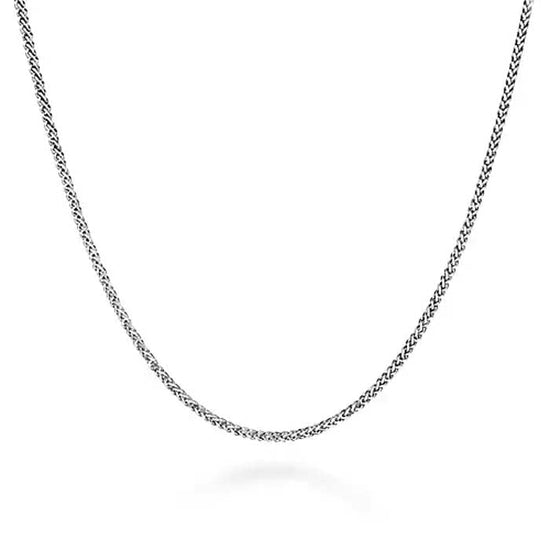 Gabriel & Co. Square Wheat Chain Necklace in Sterling Silver