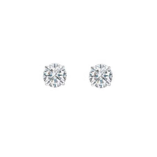 Mountz Collection 1/3CTW Diamond Stud Earrings in 14K White Gold