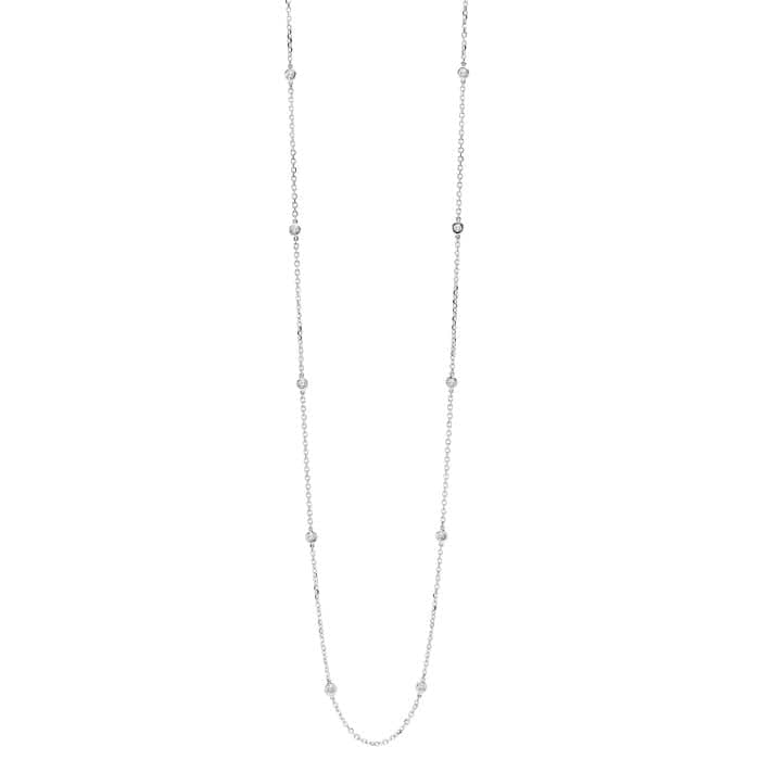 Mountz Collection 1/2CT 18" Diamond by the Yard Necklace in 14K White Gold