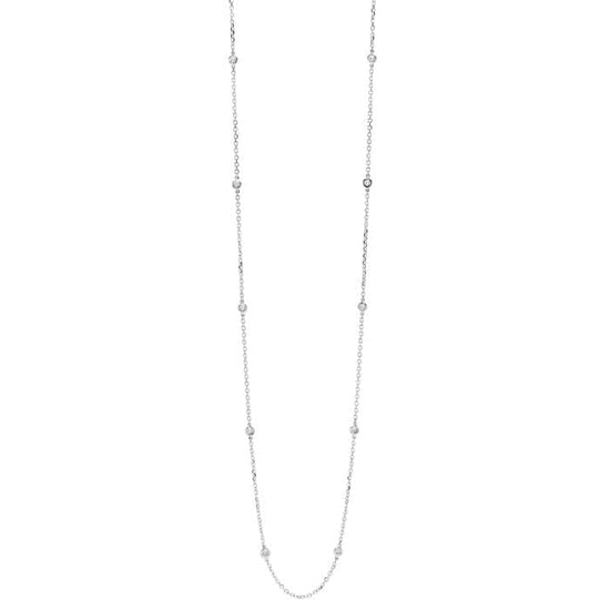 Mountz Collection 1/2CT 18" Diamond by the Yard Necklace in 14K White Gold