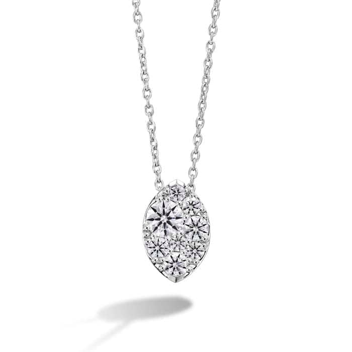 Hearts On Fire .45-.55CTW Tessa Diamond Navette Pendant in 18K White Gold